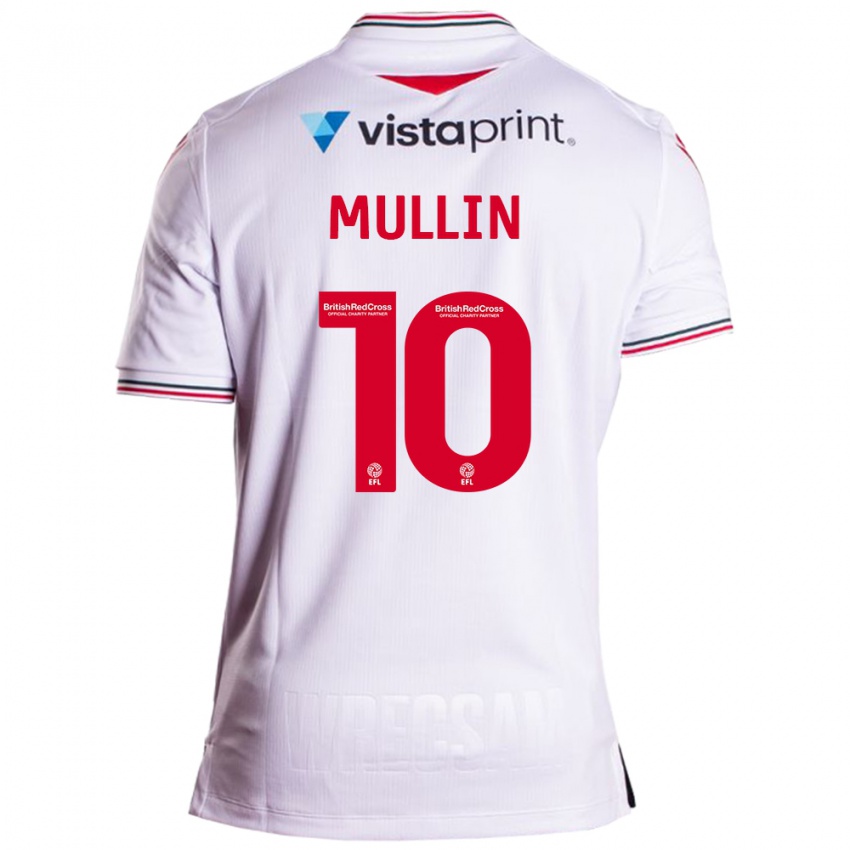 Heren Paul Mullin #10 Wit Uitshirt Uittenue 2023/24 T-Shirt België