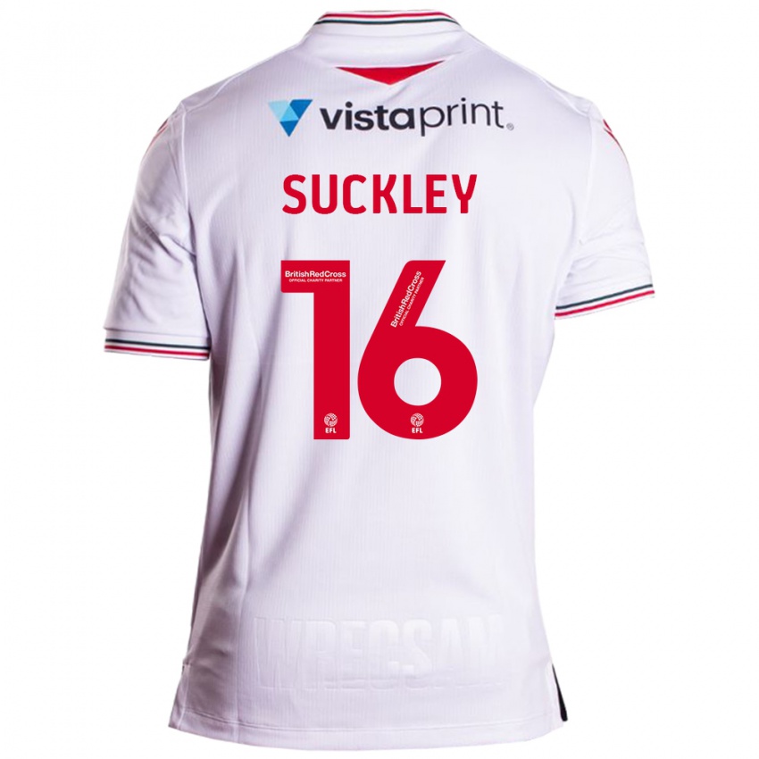 Heren Ava Suckley #16 Wit Uitshirt Uittenue 2023/24 T-Shirt België