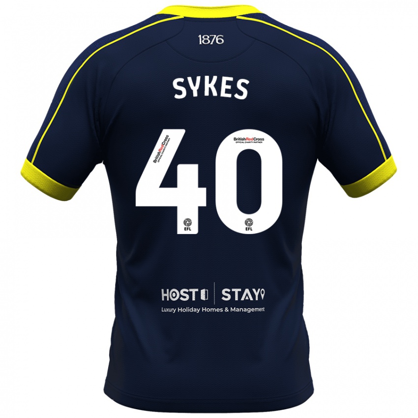 Heren Cain Sykes #40 Marine Uitshirt Uittenue 2023/24 T-Shirt België