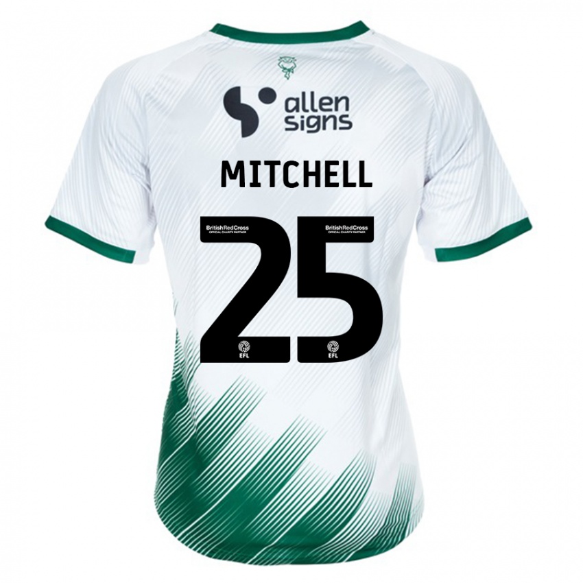 Heren Alex Mitchell #25 Wit Uitshirt Uittenue 2023/24 T-Shirt België