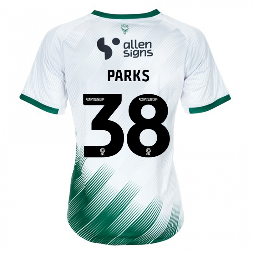 Heren Charlie Parks #38 Wit Uitshirt Uittenue 2023/24 T-Shirt België