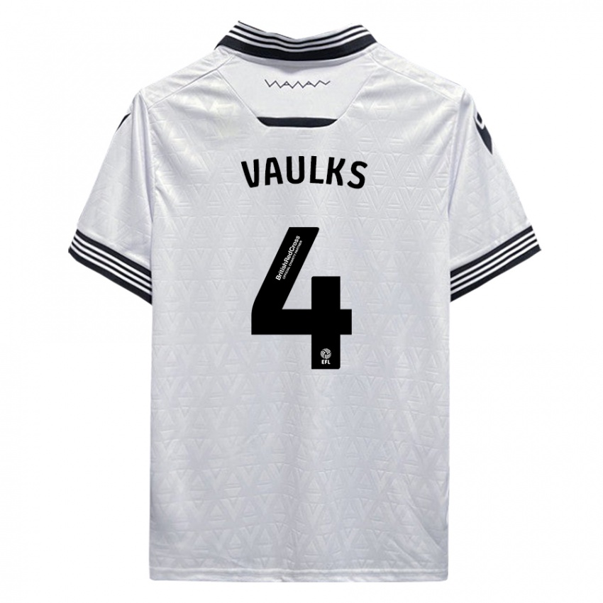 Heren Will Vaulks #4 Wit Uitshirt Uittenue 2023/24 T-Shirt België