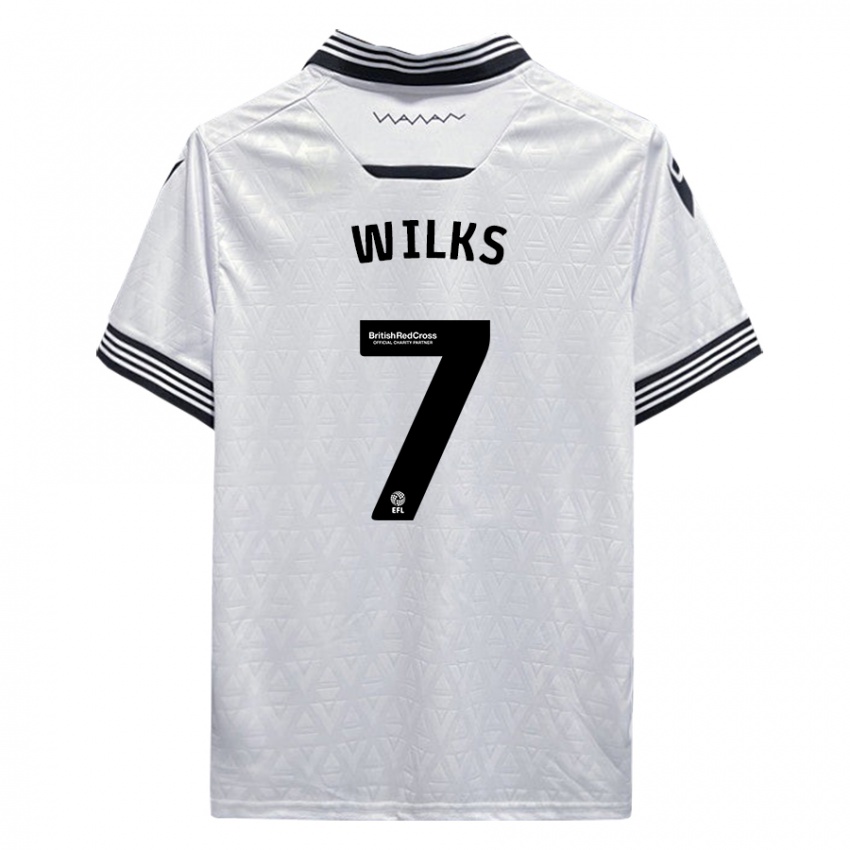 Heren Mallik Wilks #7 Wit Uitshirt Uittenue 2023/24 T-Shirt België