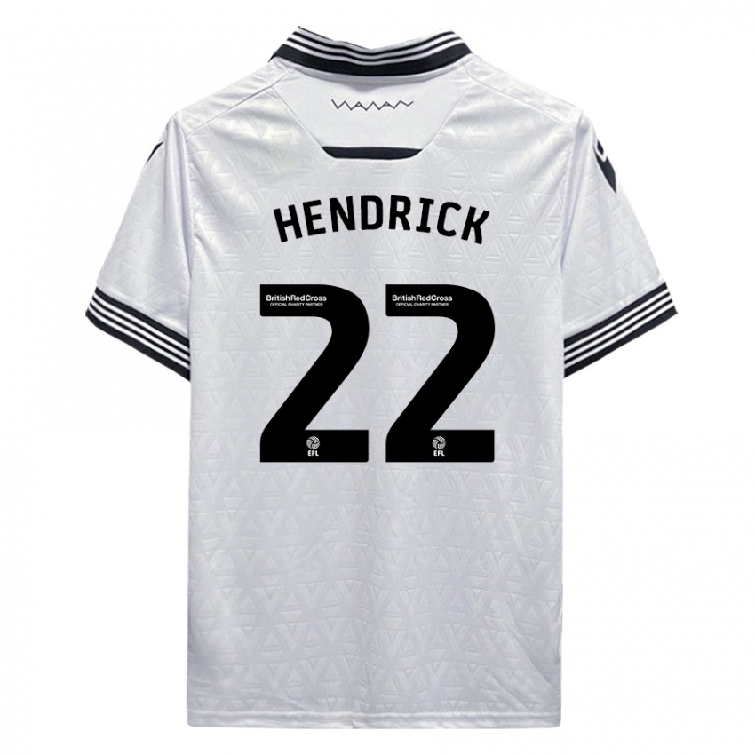 Heren Jeff Hendrick #22 Wit Uitshirt Uittenue 2023/24 T-Shirt België