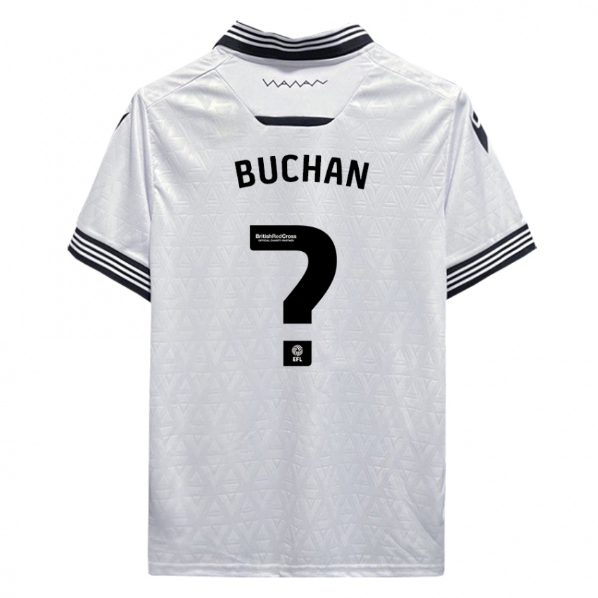 Heren Jay Buchan #0 Wit Uitshirt Uittenue 2023/24 T-Shirt België