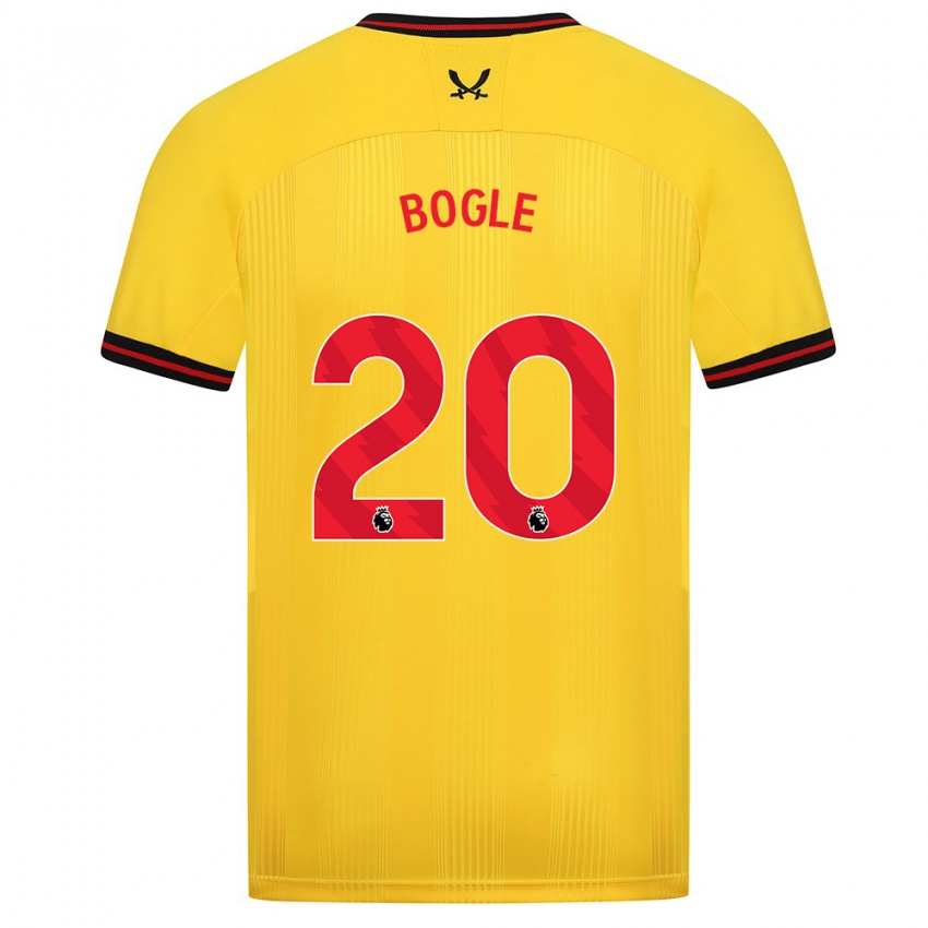 Heren Jayden Bogle #20 Geel Uitshirt Uittenue 2023/24 T-Shirt België