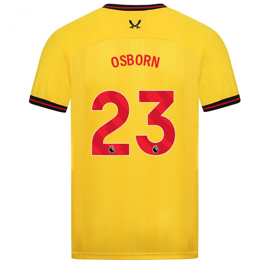 Heren Ben Osborn #23 Geel Uitshirt Uittenue 2023/24 T-Shirt België