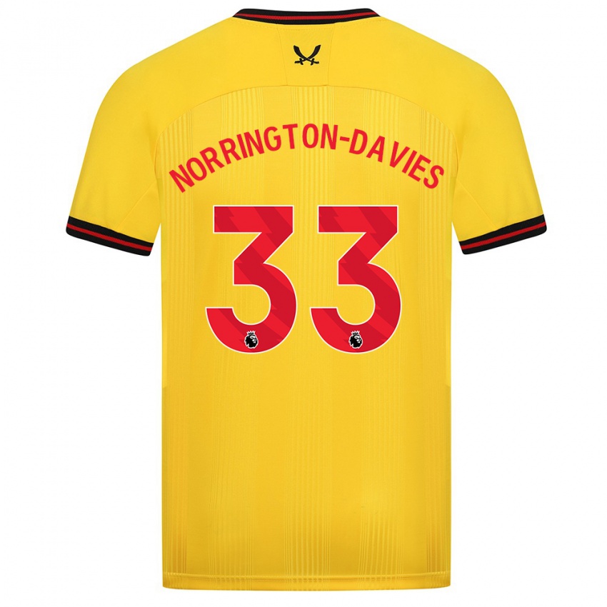 Heren Rhys Norrington-Davies #33 Geel Uitshirt Uittenue 2023/24 T-Shirt België