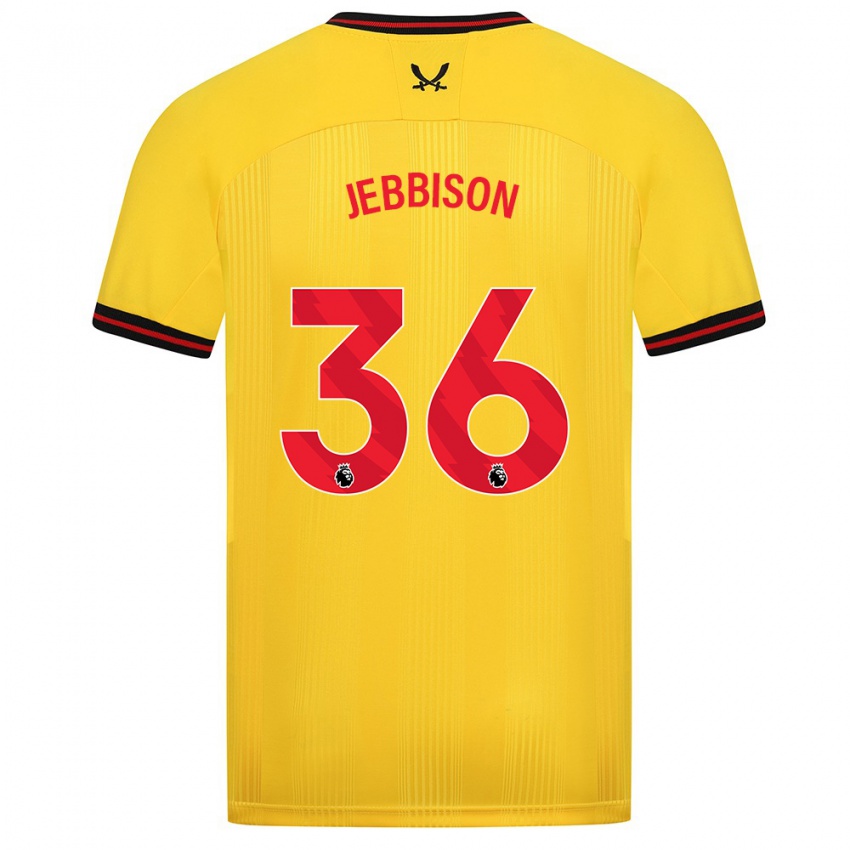 Heren Daniel Jebbison #36 Geel Uitshirt Uittenue 2023/24 T-Shirt België