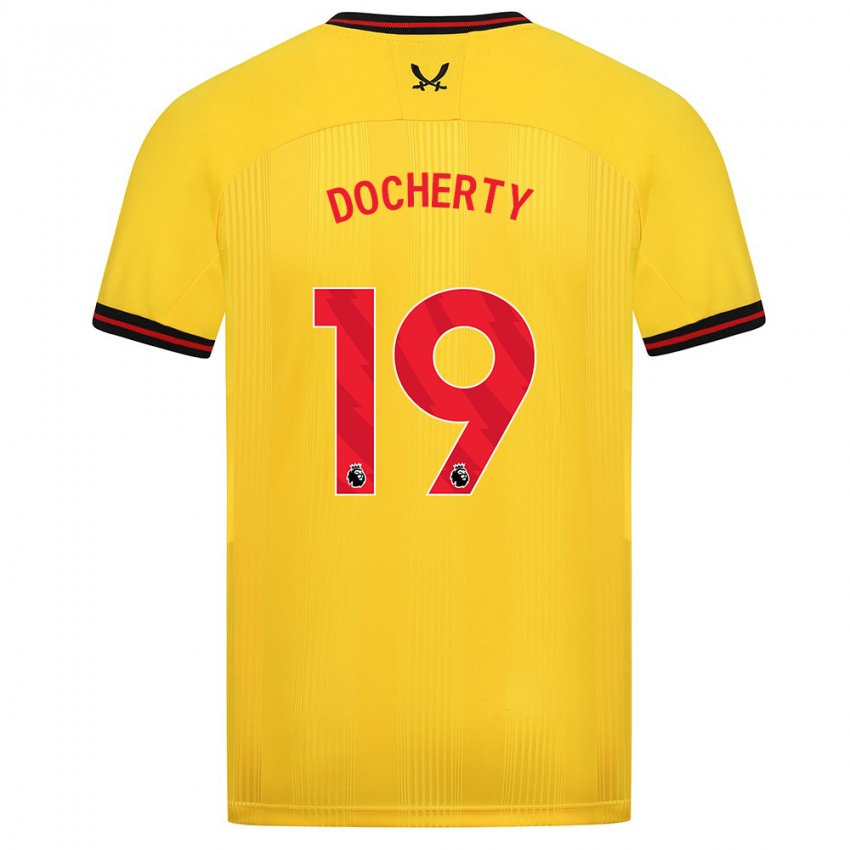 Heren Charley Docherty #19 Geel Uitshirt Uittenue 2023/24 T-Shirt België