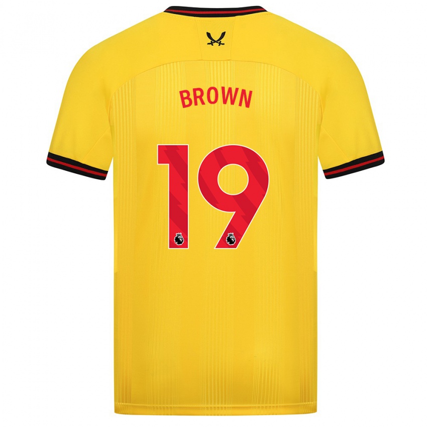 Heren Alanta Brown #19 Geel Uitshirt Uittenue 2023/24 T-Shirt België