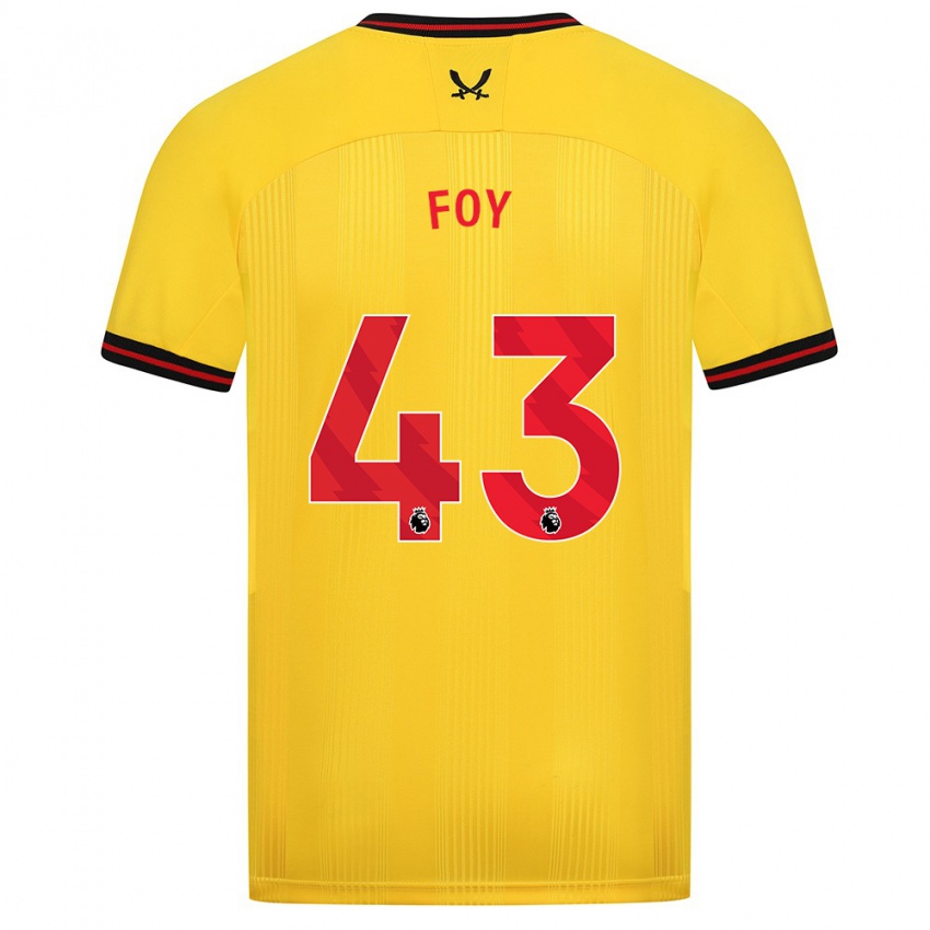 Heren Gus Foy #43 Geel Uitshirt Uittenue 2023/24 T-Shirt België