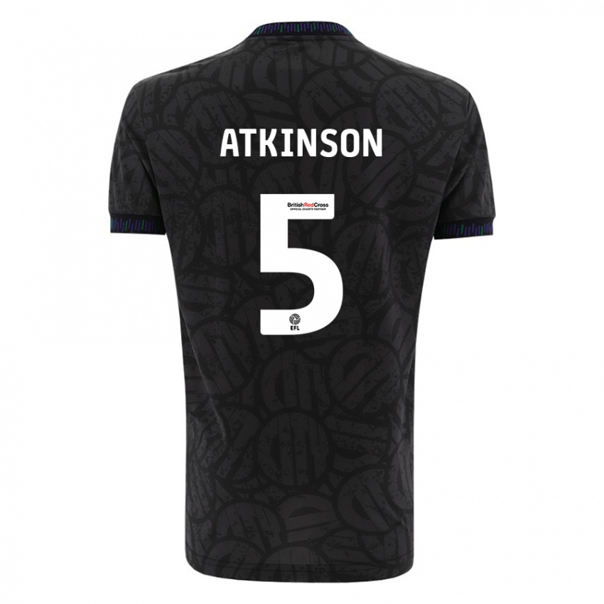 Herren Rob Atkinson #5 Schwarz Auswärtstrikot Trikot 2023/24 T-Shirt Belgien