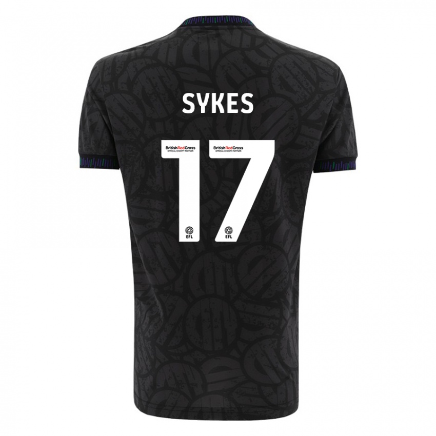 Herren Mark Sykes #17 Schwarz Auswärtstrikot Trikot 2023/24 T-Shirt Belgien