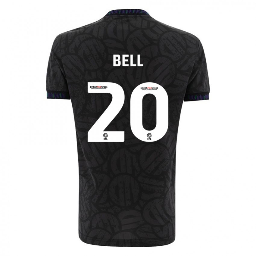 Herren Sam Bell #20 Schwarz Auswärtstrikot Trikot 2023/24 T-Shirt Belgien