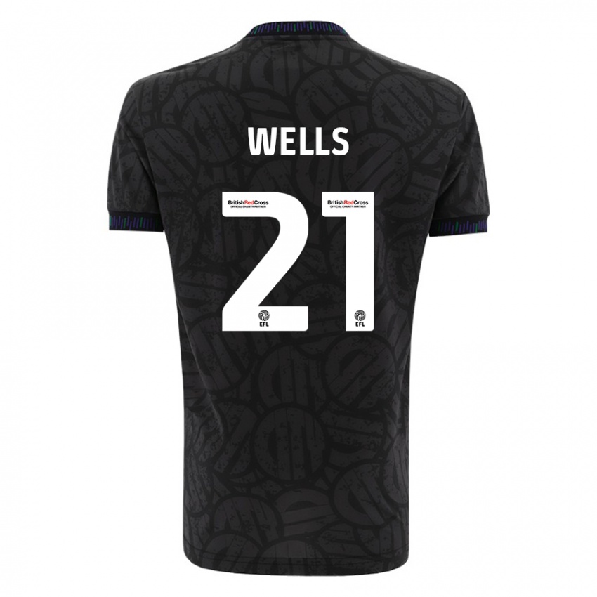 Herren Nahki Wells #21 Schwarz Auswärtstrikot Trikot 2023/24 T-Shirt Belgien