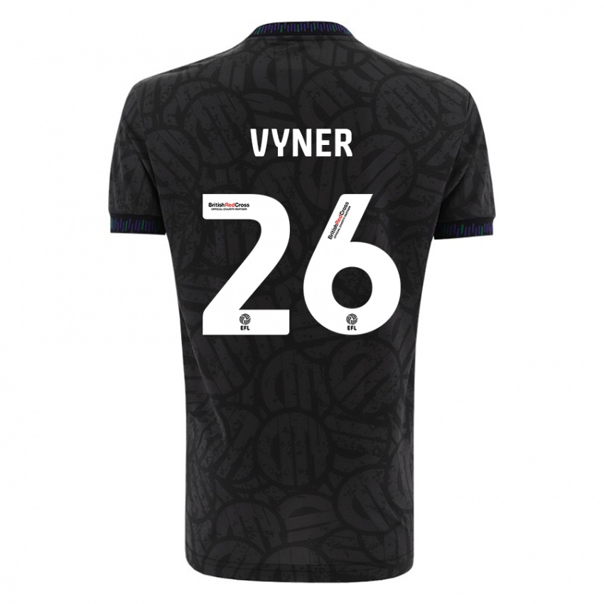 Herren Zak Vyner #26 Schwarz Auswärtstrikot Trikot 2023/24 T-Shirt Belgien