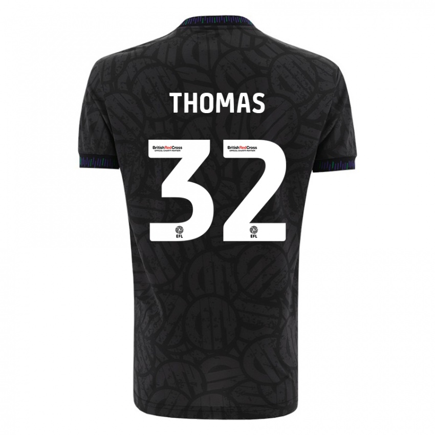 Herren Lewis Thomas #32 Schwarz Auswärtstrikot Trikot 2023/24 T-Shirt Belgien