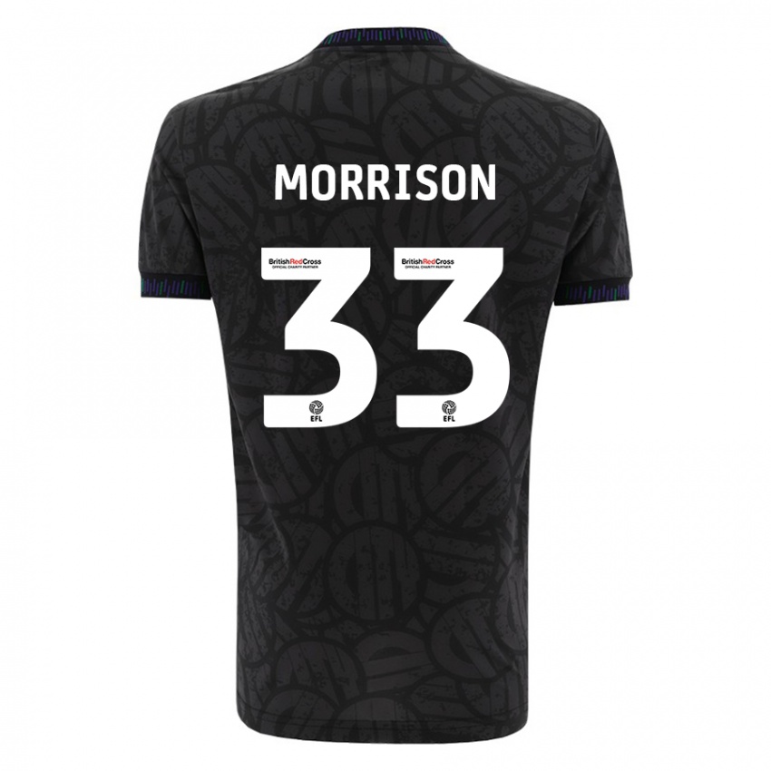 Herren Elijah Morrison #33 Schwarz Auswärtstrikot Trikot 2023/24 T-Shirt Belgien