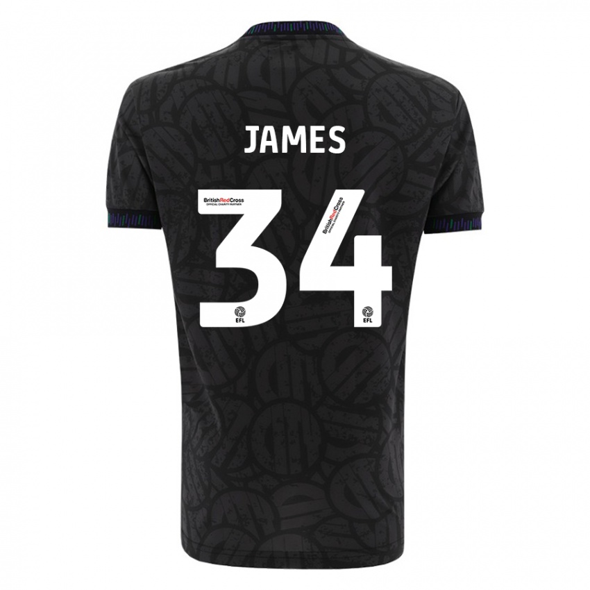 Herren Joseph James #34 Schwarz Auswärtstrikot Trikot 2023/24 T-Shirt Belgien