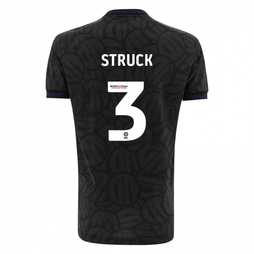 Herren Sille Struck #3 Schwarz Auswärtstrikot Trikot 2023/24 T-Shirt Belgien