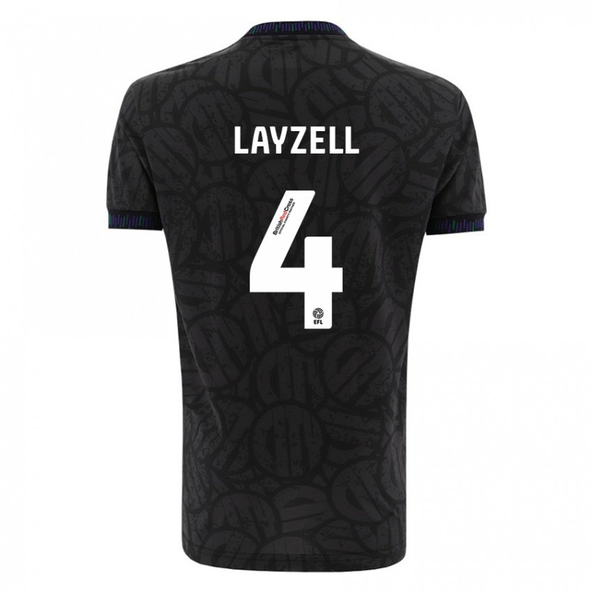 Herren Naomi Layzell #4 Schwarz Auswärtstrikot Trikot 2023/24 T-Shirt Belgien