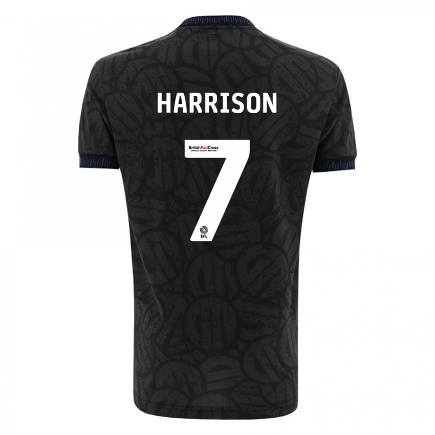 Herren Abi Harrison #7 Schwarz Auswärtstrikot Trikot 2023/24 T-Shirt Belgien