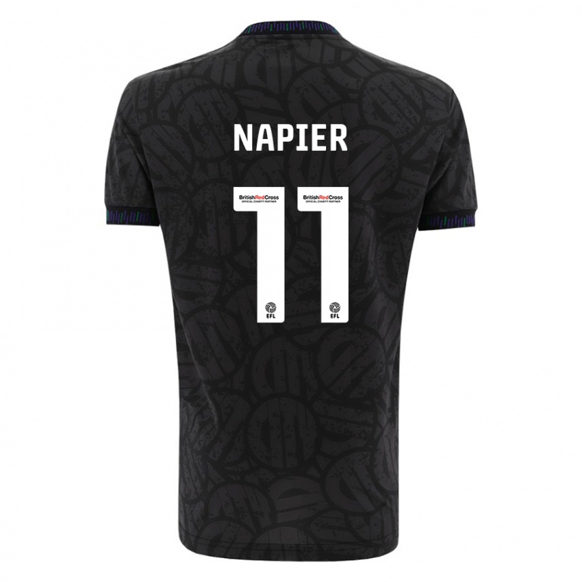 Herren Jamie-Lee Napier #11 Schwarz Auswärtstrikot Trikot 2023/24 T-Shirt Belgien