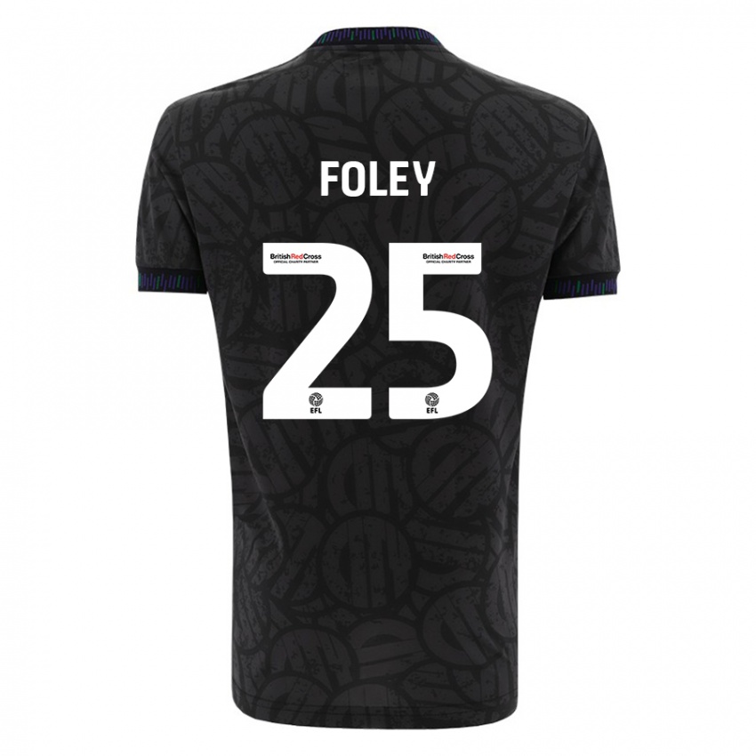 Herren Erin Foley #25 Schwarz Auswärtstrikot Trikot 2023/24 T-Shirt Belgien