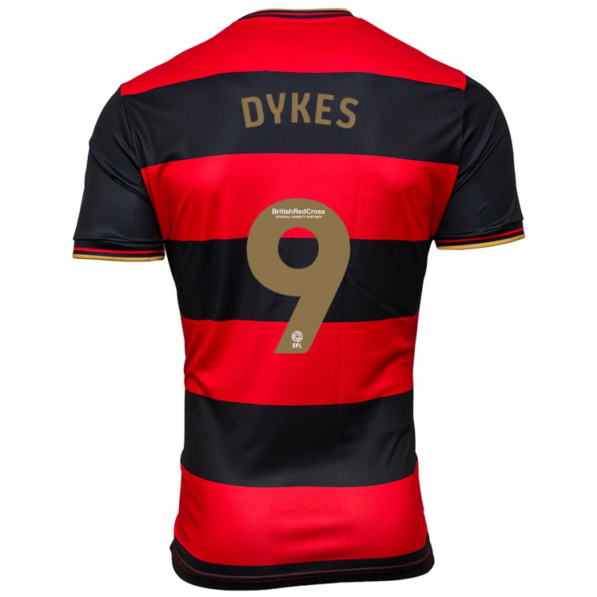 Heren Lyndon Dykes #9 Zwart Rood Uitshirt Uittenue 2023/24 T-Shirt België