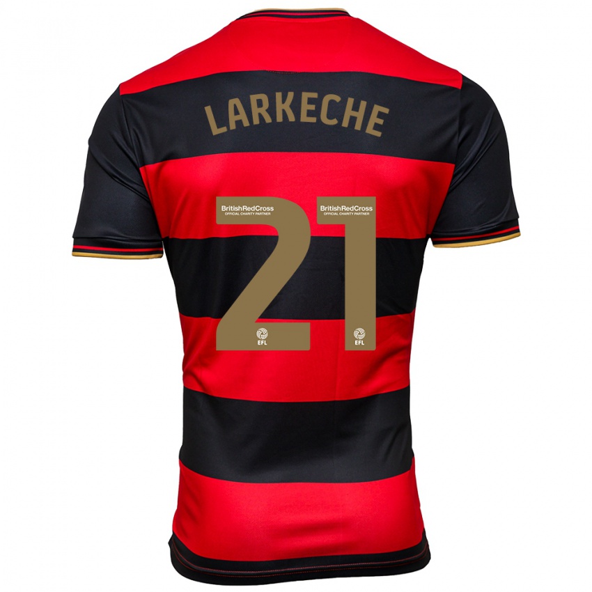 Heren Ziyad Larkeche #21 Zwart Rood Uitshirt Uittenue 2023/24 T-Shirt België