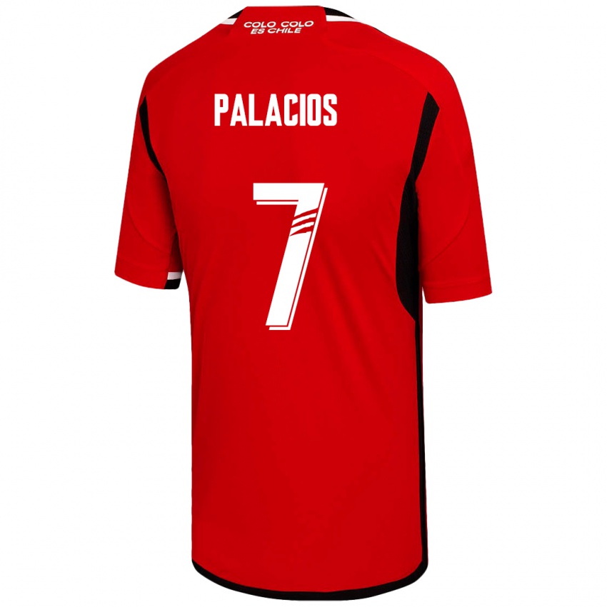 Homme Maillot Carlos Palacios #7 Rouge Tenues Extérieur 2023/24 T-Shirt Belgique
