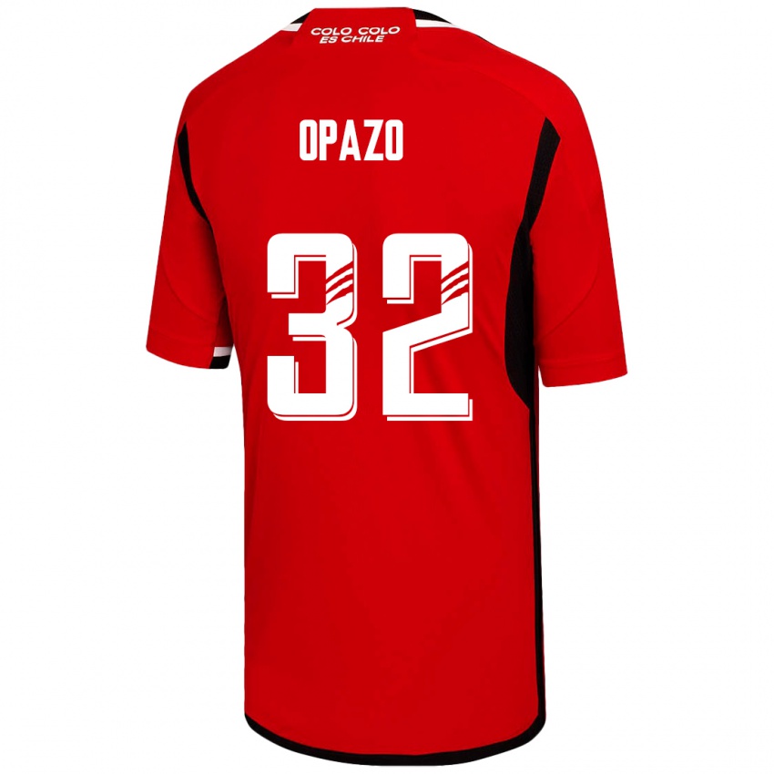 Heren Óscar Opazo #32 Rood Uitshirt Uittenue 2023/24 T-Shirt België