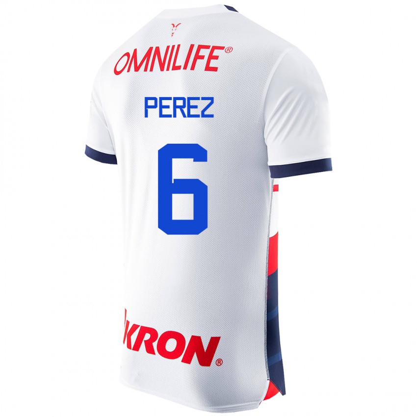 Heren Pável Pérez #6 Wit Uitshirt Uittenue 2023/24 T-Shirt België