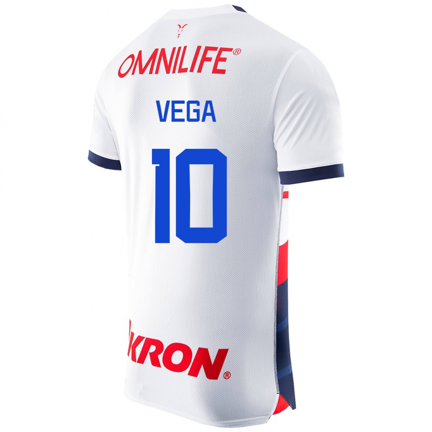 Heren Alexis Vega #10 Wit Uitshirt Uittenue 2023/24 T-Shirt België
