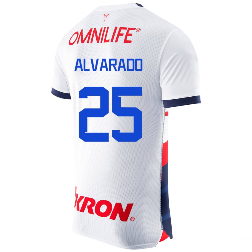 Heren Roberto Alvarado #25 Wit Uitshirt Uittenue 2023/24 T-Shirt België