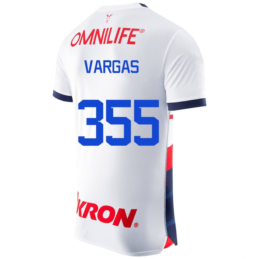 Heren Edgar Vargas #355 Wit Uitshirt Uittenue 2023/24 T-Shirt België