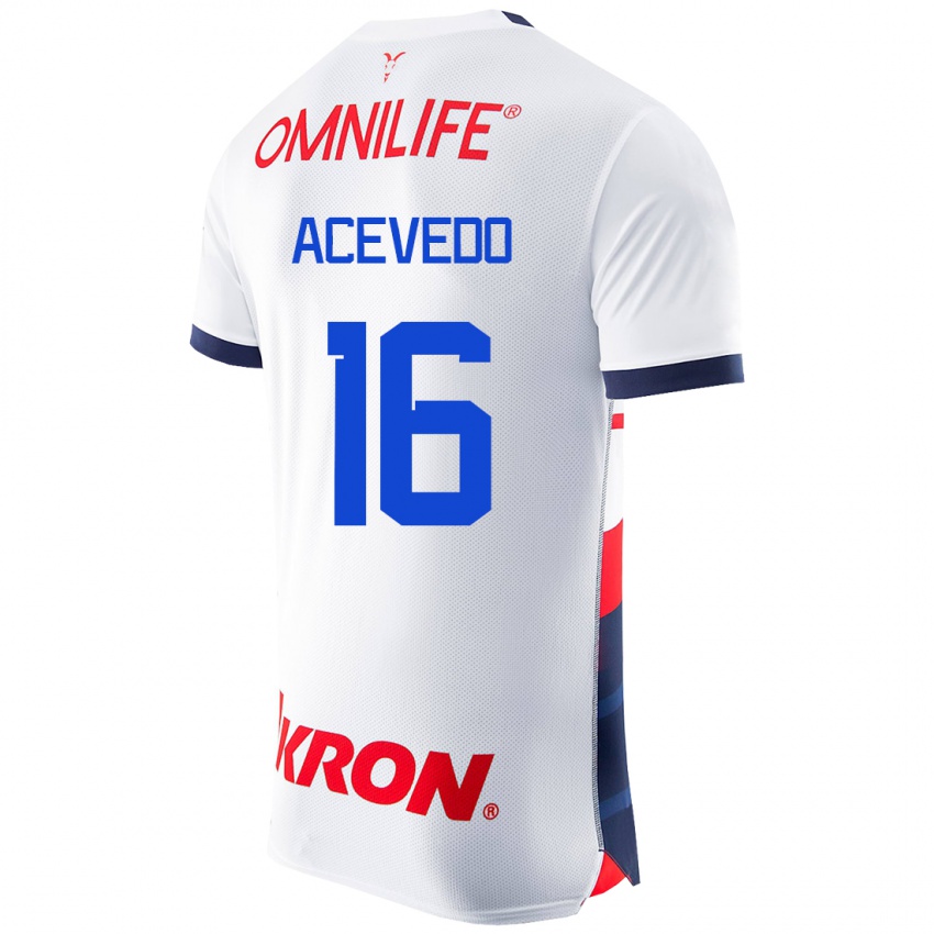 Heren Victoria Acevedo #16 Wit Uitshirt Uittenue 2023/24 T-Shirt België