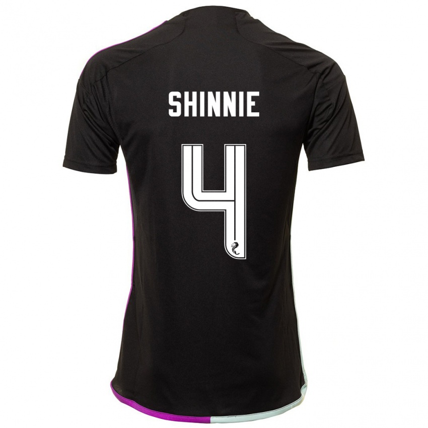 Heren Graeme Shinnie #4 Zwart Uitshirt Uittenue 2023/24 T-Shirt België