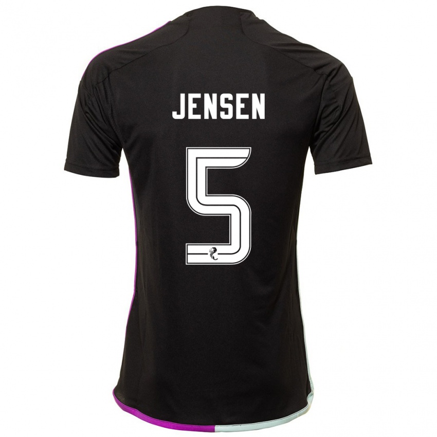 Heren Richard Jensen #5 Zwart Uitshirt Uittenue 2023/24 T-Shirt België