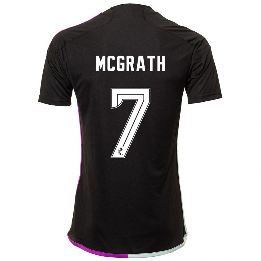 Heren Jamie Mcgrath #7 Zwart Uitshirt Uittenue 2023/24 T-Shirt België