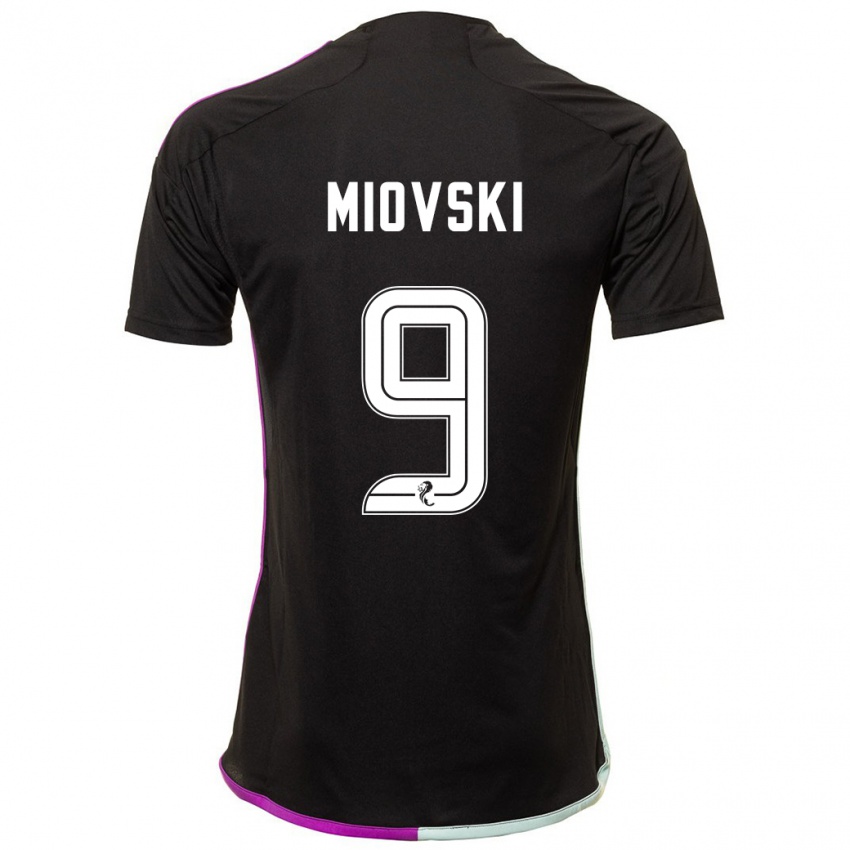 Heren Bojan Miovski #9 Zwart Uitshirt Uittenue 2023/24 T-Shirt België