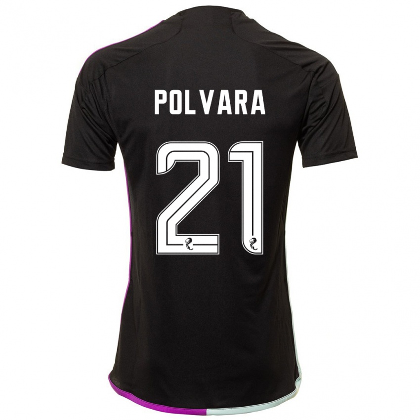 Heren Dante Polvara #21 Zwart Uitshirt Uittenue 2023/24 T-Shirt België