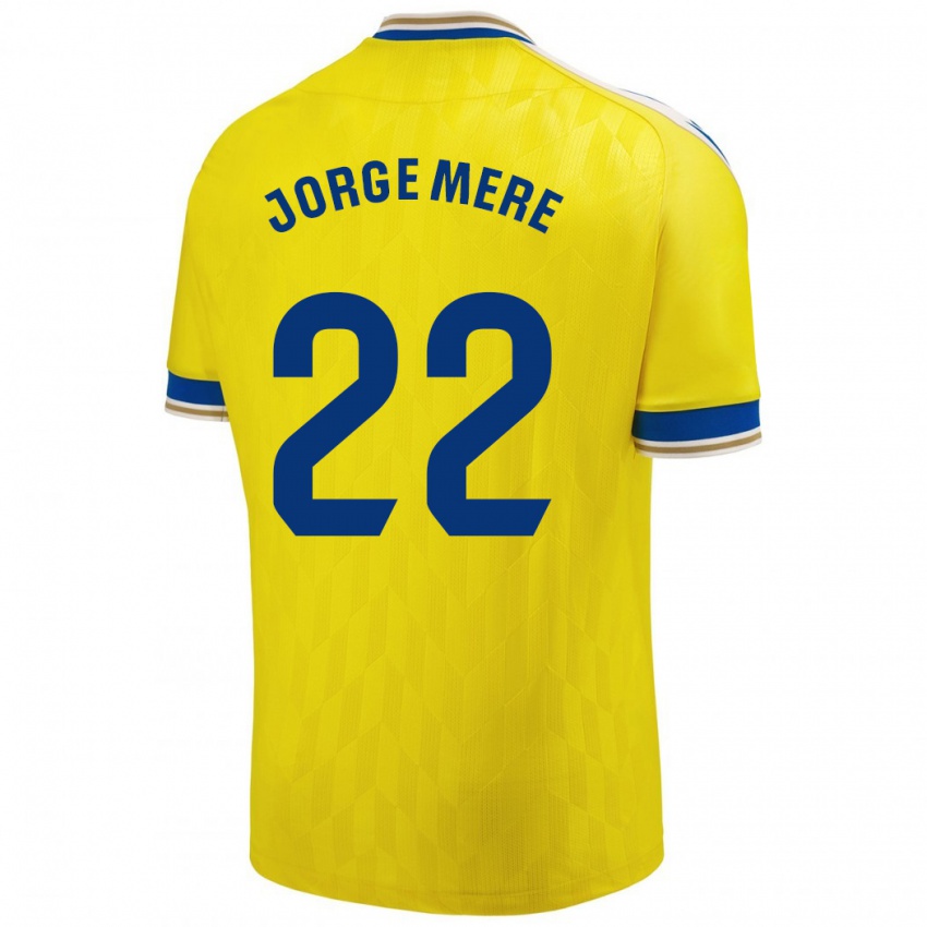 Dames Jorge Meré #22 Geel Thuisshirt Thuistenue 2023/24 T-Shirt België