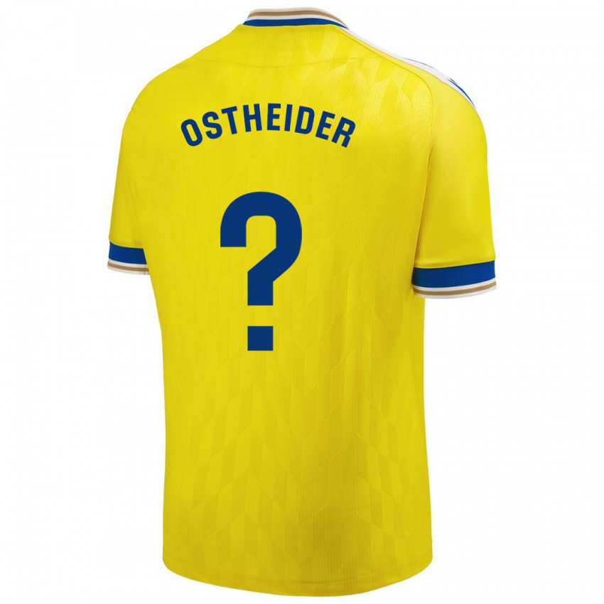 Dames Joachim Ostheider #0 Geel Thuisshirt Thuistenue 2023/24 T-Shirt België