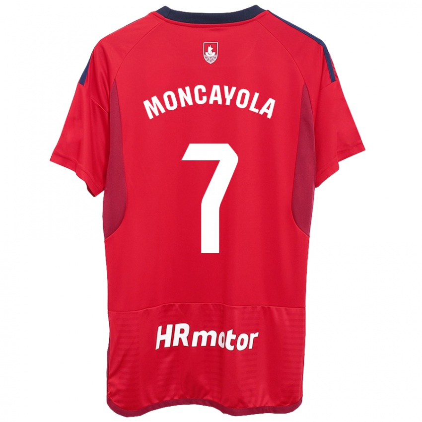 Dames Jon Moncayola #7 Rood Thuisshirt Thuistenue 2023/24 T-Shirt België