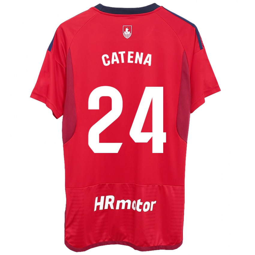 Dames Alejandro Catena #24 Rood Thuisshirt Thuistenue 2023/24 T-Shirt België