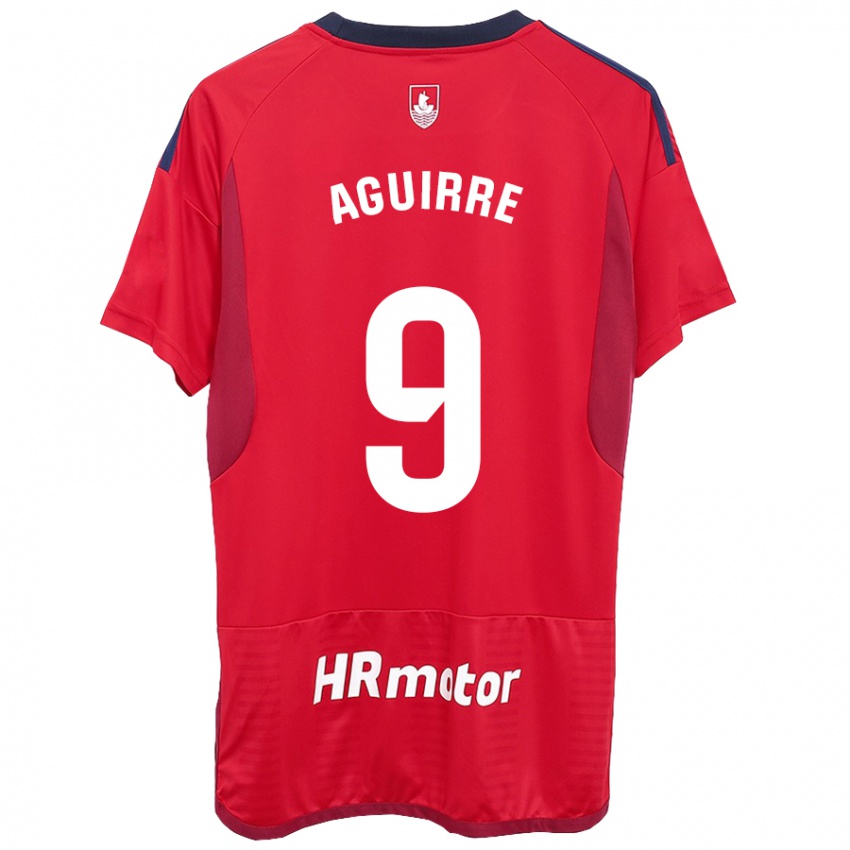 Dames Jorge Aguirre #9 Rood Thuisshirt Thuistenue 2023/24 T-Shirt België