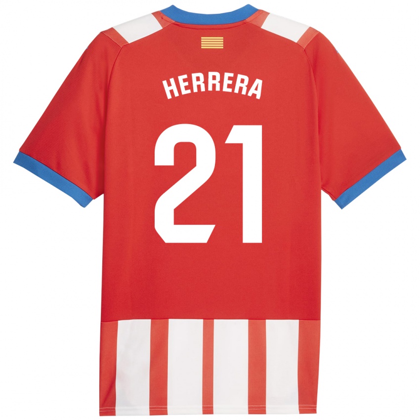 Dames Yangel Herrera #21 Rood Wit Thuisshirt Thuistenue 2023/24 T-Shirt België