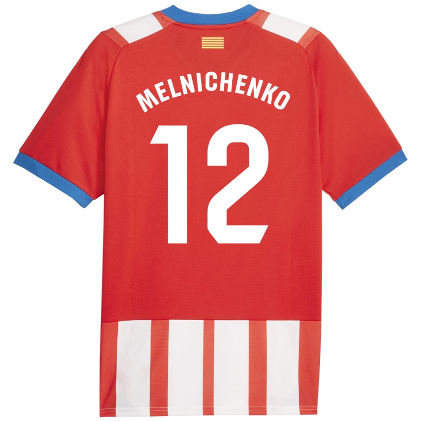 Dames Dmytro Melnichenko #12 Rood Wit Thuisshirt Thuistenue 2023/24 T-Shirt België